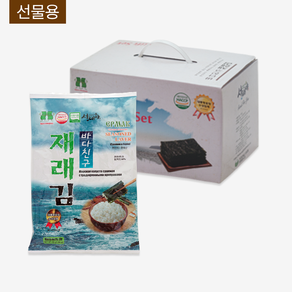 명품 1호 선물세트 : 바다친구 재래김 30g ✕ 10봉
